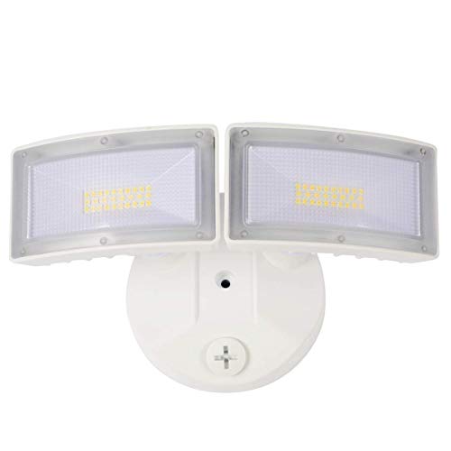 Bobcat 4000 Lumen 36 Watt - Super Bright LED Outdoor Flood Security Light with Two Adjustable Heads 5000K White Wall Mount
