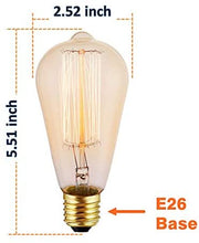 Modvera Lighting Dimmable Antique Vintage Edison Light Bulb