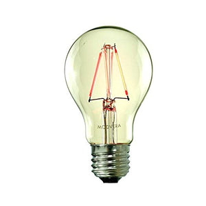 Modvera LED Color RGB Light Bulb A19 3 Watt E26 Base 15,000 Hour Lifespan Clear Glass