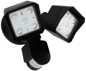 Bobcat LED Flood Lights 30 Watts 180 deg Motion Activated Outdoor Security Lights Three Head 3400 lumens 5000K Black