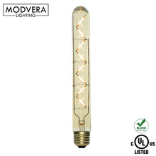 Modvera LED Filament Tube Bulb T30 Tubular Bulb Edison Antique Style 5 Watt with 40 watt Equivalent 2200K Glass E26 Base Dimmable