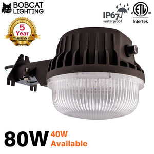 Bobcat LED Area Light Outdoor LED Area Light Dusk to Dawn Photocell, Perfect 120V Yard Light or Barn Light, ETL Listed, LED Floodlights Outdoor