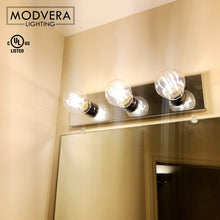 3 Pack - Modvera G25 LED Globe Light Bulb 40 Watt Equivalent Uses Only 4 Watts, 420LM, 2700K- Dimmable G80 Bulb, Clear Glass. UL Listed RoHS Compliant