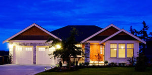 Bobcat LED Flood Lights 30 Watts 180 deg Motion Activated Outdoor Security Lights Three Head 3400 lumens 5000K Black