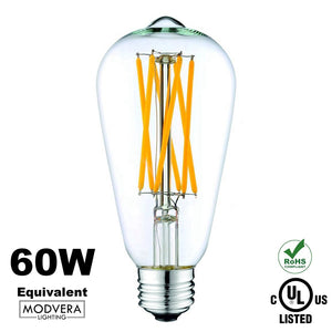 Modvera ST64 X-Filament 60w/75w Equivalent LED Edison Bulb Filament bulb