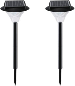 Super Bright Solar Path Lights 100 Lumens 1.5W LED Solar Landscape Lights for Pathway, Garden Light, Warm White (3000K), IP65 Waterproof, Brightest on Market