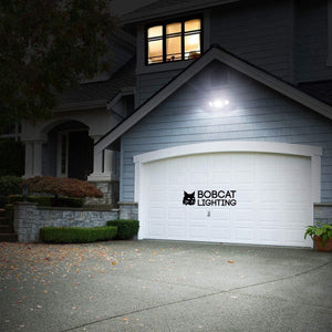 Bobcat LED Flood Lights 30 Watts 180 deg Motion Activated Outdoor Security Lights Three Head 3400 lumens 5000K Black