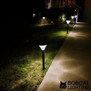 2 Pack - Super Bright Solar Path Lights 60 Lumens LED Solar Landscape Lights for Pathway, Warm White (3000K), Waterproof, Brightest on Market