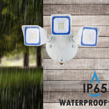 Bobcat Lighting 30 Watt Three Head Dusk to Dawn Photocell LED Flood Lights Adjustable Outdoor Flood Lighting 3200 Lumens 5000K All Metal Durable Design