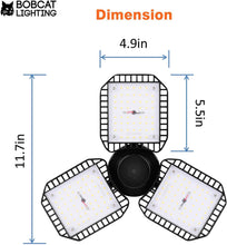 Bobcat Lighting LED Garage Light, Adjustable LED Panels Daylight Color Bulbs, Workshop Light for Garage,ETL Certification