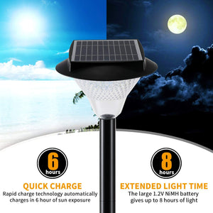 Super Bright Solar Path Lights 100 Lumens 1.5W LED Solar Landscape Lights for Pathway, Garden Light, Warm White (3000K), IP65 Waterproof, Brightest on Market