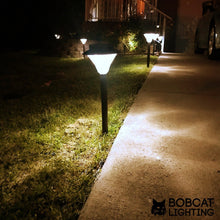 2 Pack - Super Bright Solar Path Lights 60 Lumens LED Solar Landscape Lights for Pathway, Warm White (3000K), Waterproof, Brightest on Market