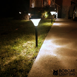 2 Pack - Super Bright Solar Path Lights 60 Lumens LED Solar Landscape Lights for Pathway, Warm White (3000K), Waterproof, Brightest on Market