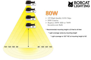 Bobcat LED Area Light Outdoor LED Area Light Dusk to Dawn Photocell, Perfect 120V Yard Light or Barn Light, ETL Listed, LED Floodlights Outdoor