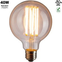 Modvera G25 LED Light Bulb Decorative Bathroom Lighting Globe Light Bulb 40 Watt Equivalent Uses Only 4 Watts Clear Glass ...