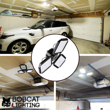 Bobcat Lighting 80W LED Garage Light, Adjustable LED Panels 10,400LM, 5000K Daylight Color, E26 Base, CRI>80, Garage LED Lights LED Light Bulbs, Workshop Light for Garage,ETL Certification