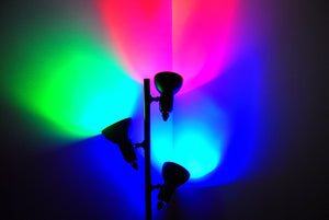 Modvera LED Color RGB Light Bulb A19 3 Watt E26 Base 15,000 Hour Lifespan Clear Glass